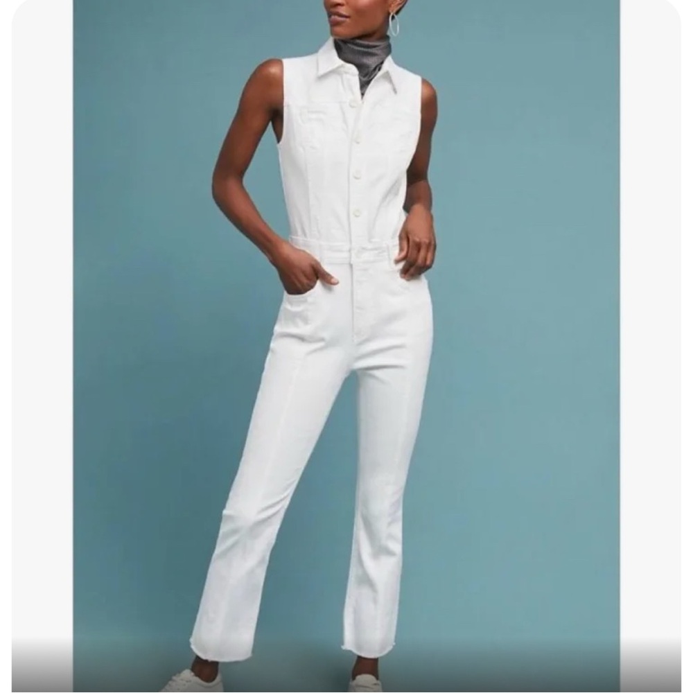 Anthropologie Pilcro Flared Denim Jumpsuit